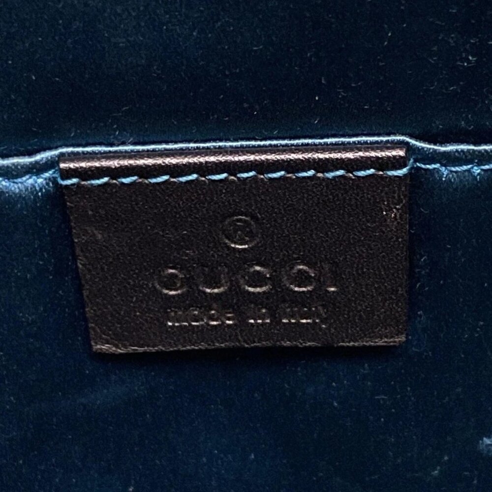 Authentic GUCCI Ophidia Suede Patent Leather Canvas Shoulder Bag br484-120725 - Picture 14 of 16
